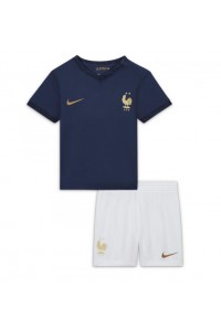 Frankrijk Babytruitje Thuis tenue Kind WK 2022 Korte Mouw (+ Korte broeken)